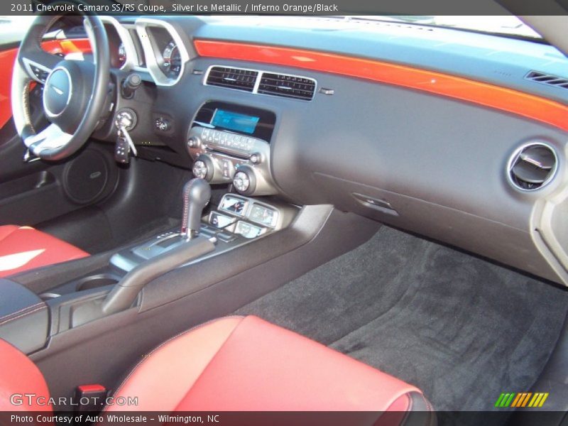 Silver Ice Metallic / Inferno Orange/Black 2011 Chevrolet Camaro SS/RS Coupe