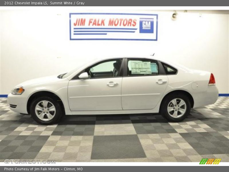 Summit White / Gray 2012 Chevrolet Impala LS