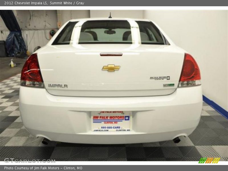 Summit White / Gray 2012 Chevrolet Impala LS