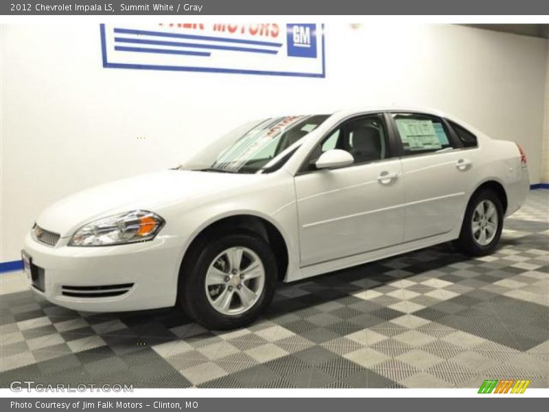 Summit White / Gray 2012 Chevrolet Impala LS