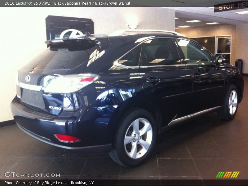 Black Sapphire Pearl / Black/Brown Walnut 2010 Lexus RX 350 AWD