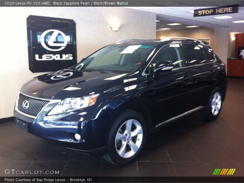 Black Sapphire Pearl / Black/Brown Walnut 2010 Lexus RX 350 AWD