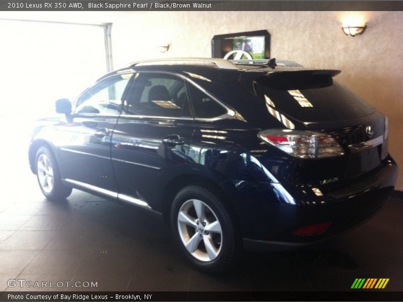 Black Sapphire Pearl / Black/Brown Walnut 2010 Lexus RX 350 AWD