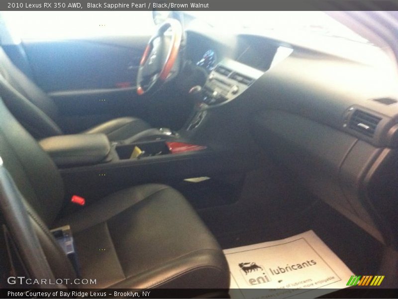 Black Sapphire Pearl / Black/Brown Walnut 2010 Lexus RX 350 AWD