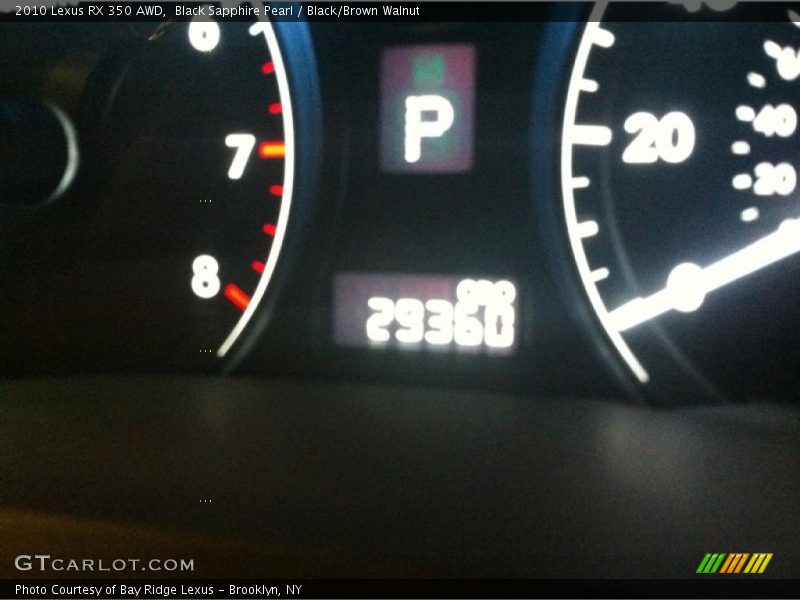 Black Sapphire Pearl / Black/Brown Walnut 2010 Lexus RX 350 AWD