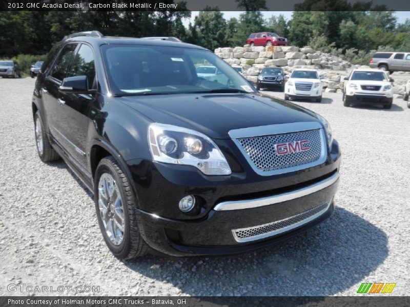 Carbon Black Metallic / Ebony 2012 GMC Acadia Denali