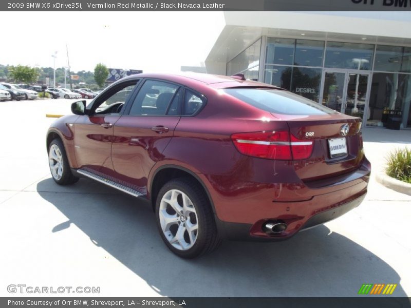 Vermilion Red Metallic / Black Nevada Leather 2009 BMW X6 xDrive35i