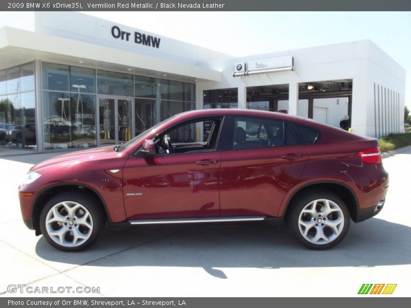 Vermilion Red Metallic / Black Nevada Leather 2009 BMW X6 xDrive35i