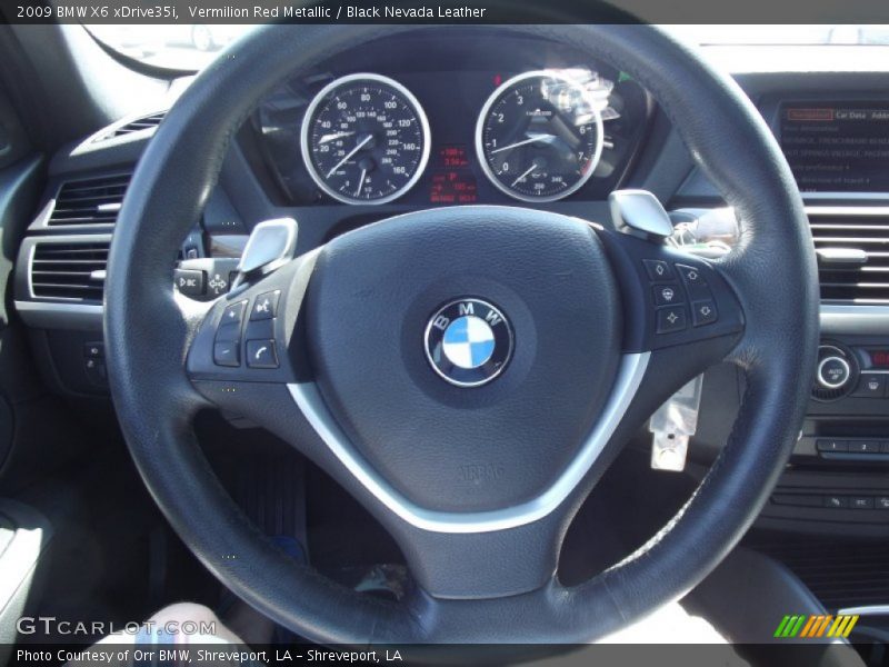 Vermilion Red Metallic / Black Nevada Leather 2009 BMW X6 xDrive35i
