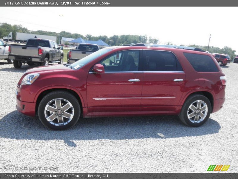 Crystal Red Tintcoat / Ebony 2012 GMC Acadia Denali AWD