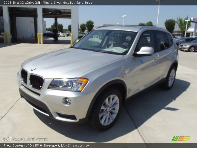 Mineral Silver Metallic / Sand Beige 2013 BMW X3 xDrive 28i