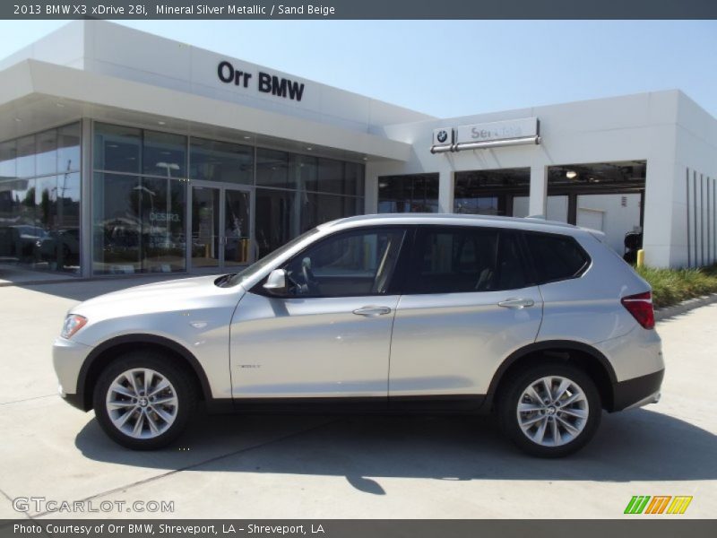 Mineral Silver Metallic / Sand Beige 2013 BMW X3 xDrive 28i