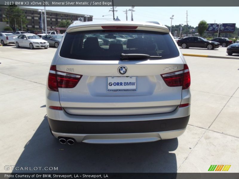 Mineral Silver Metallic / Sand Beige 2013 BMW X3 xDrive 28i