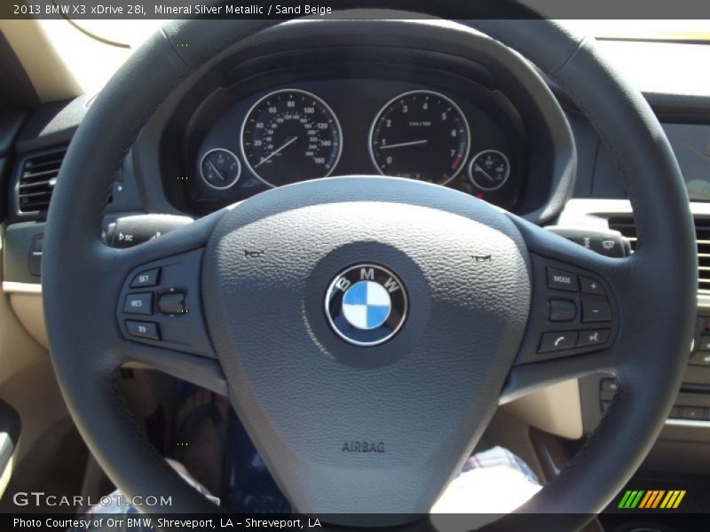 Mineral Silver Metallic / Sand Beige 2013 BMW X3 xDrive 28i