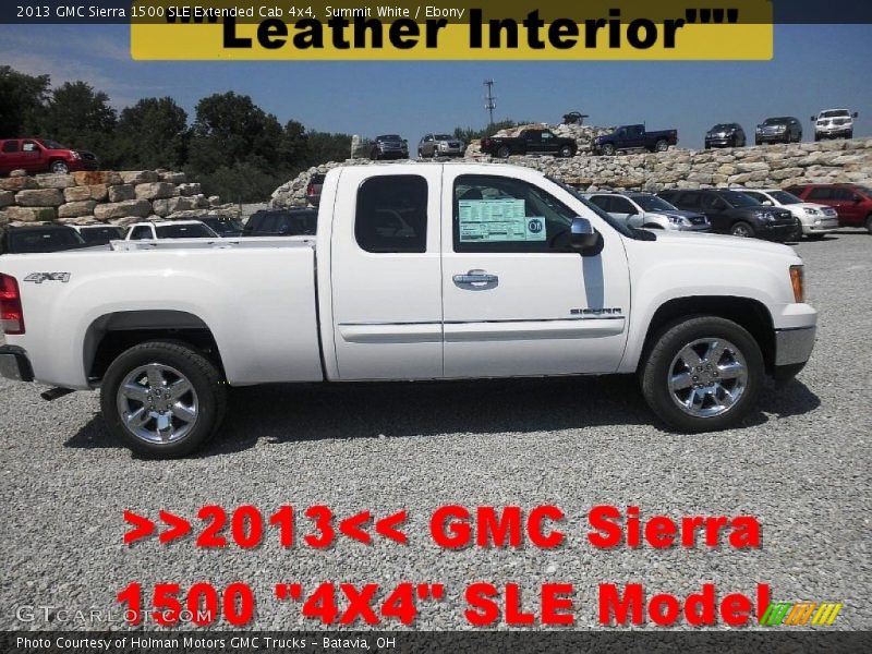 Summit White / Ebony 2013 GMC Sierra 1500 SLE Extended Cab 4x4