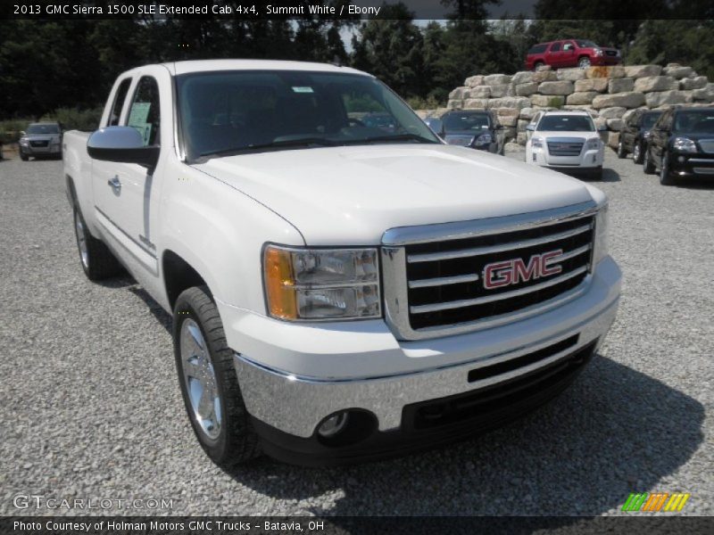 Summit White / Ebony 2013 GMC Sierra 1500 SLE Extended Cab 4x4