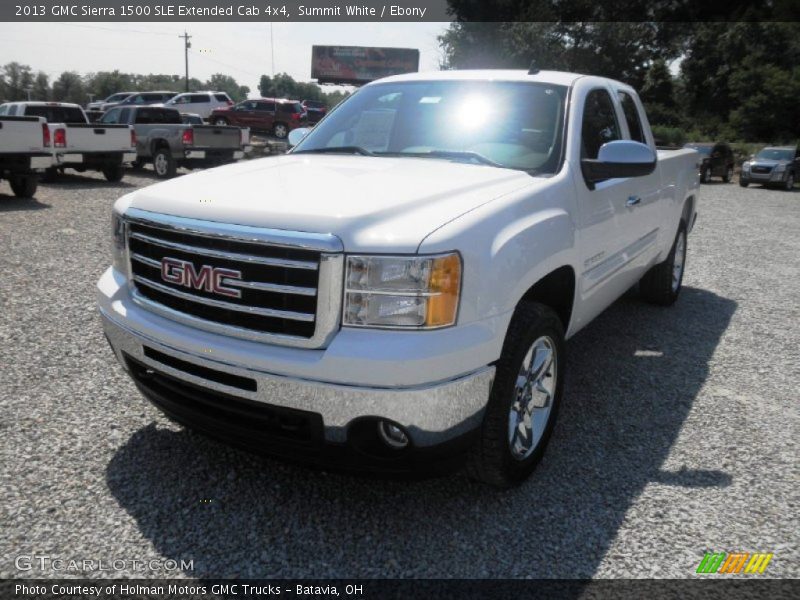 Summit White / Ebony 2013 GMC Sierra 1500 SLE Extended Cab 4x4