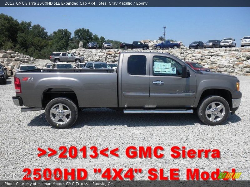 Steel Gray Metallic / Ebony 2013 GMC Sierra 2500HD SLE Extended Cab 4x4