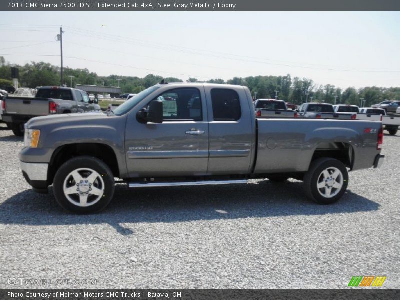 Steel Gray Metallic / Ebony 2013 GMC Sierra 2500HD SLE Extended Cab 4x4