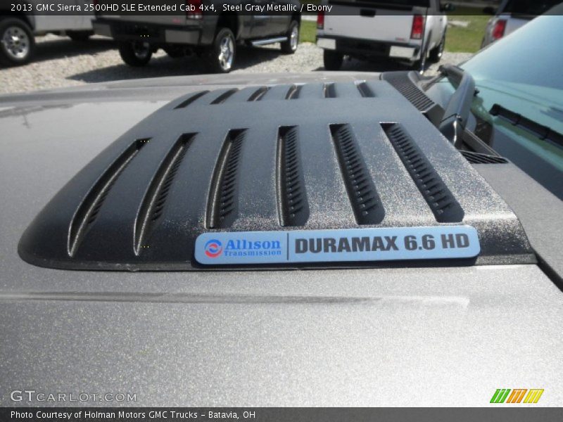 Steel Gray Metallic / Ebony 2013 GMC Sierra 2500HD SLE Extended Cab 4x4