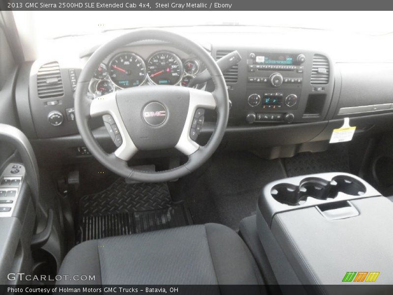 Steel Gray Metallic / Ebony 2013 GMC Sierra 2500HD SLE Extended Cab 4x4