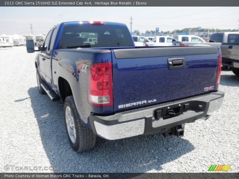 Heritage Blue Metallic / Ebony 2013 GMC Sierra 2500HD SLE Extended Cab 4x4
