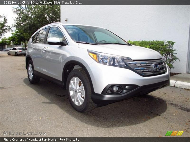 Alabaster Silver Metallic / Gray 2012 Honda CR-V EX-L