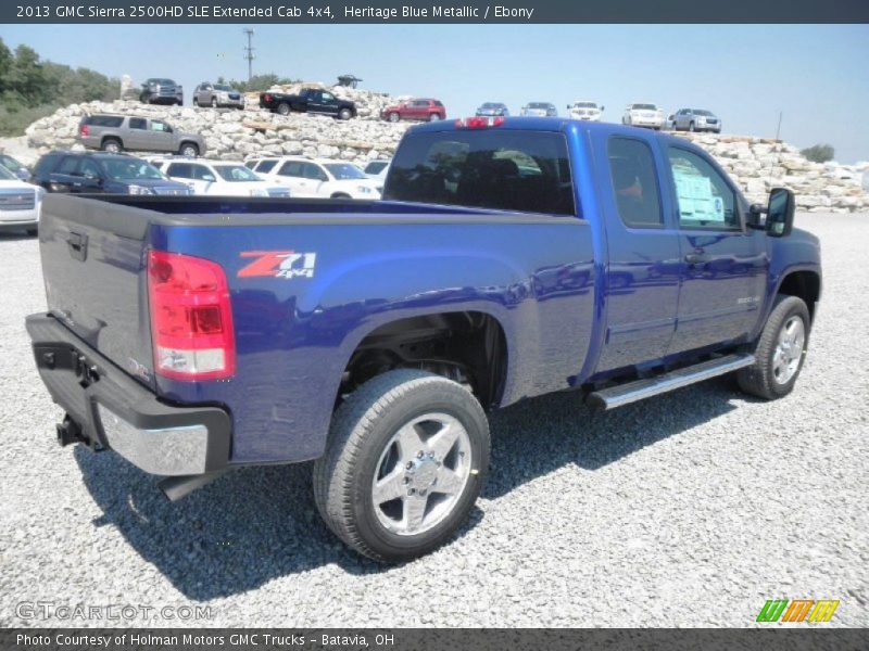 Heritage Blue Metallic / Ebony 2013 GMC Sierra 2500HD SLE Extended Cab 4x4