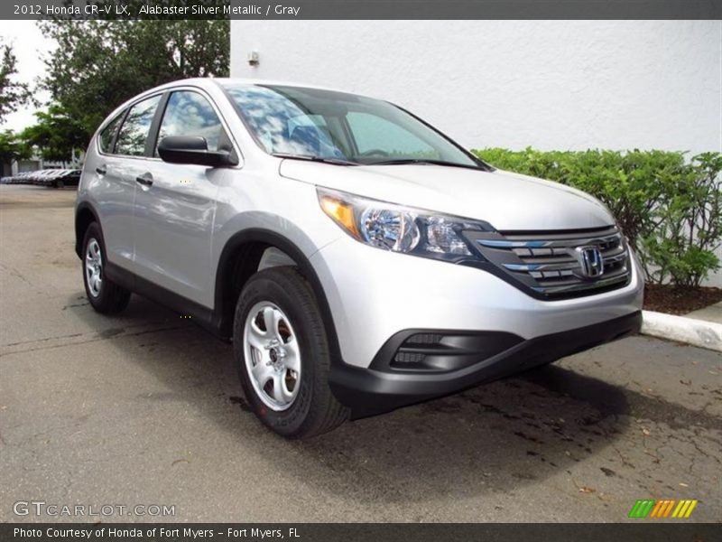 Alabaster Silver Metallic / Gray 2012 Honda CR-V LX