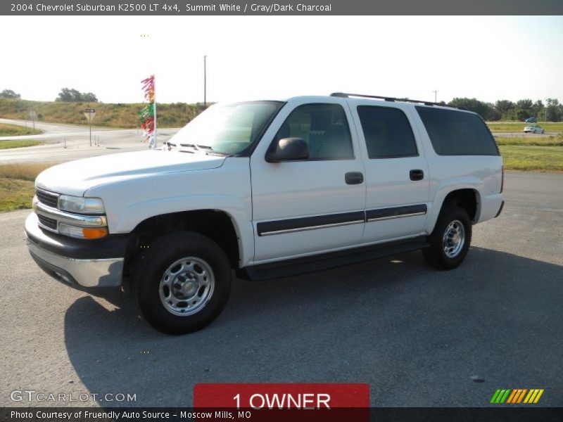 Summit White / Gray/Dark Charcoal 2004 Chevrolet Suburban K2500 LT 4x4