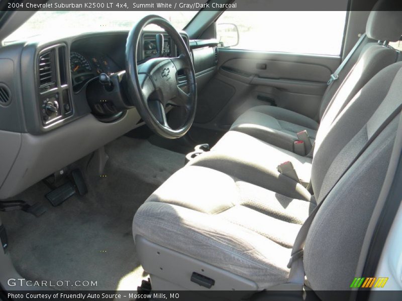 Summit White / Gray/Dark Charcoal 2004 Chevrolet Suburban K2500 LT 4x4