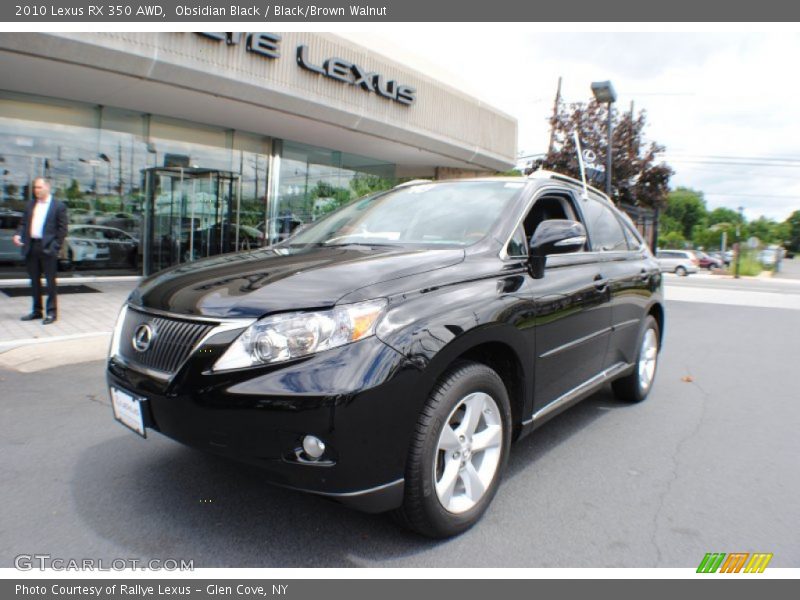 Obsidian Black / Black/Brown Walnut 2010 Lexus RX 350 AWD