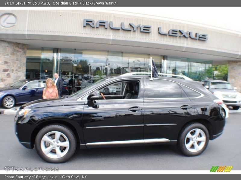 Obsidian Black / Black/Brown Walnut 2010 Lexus RX 350 AWD