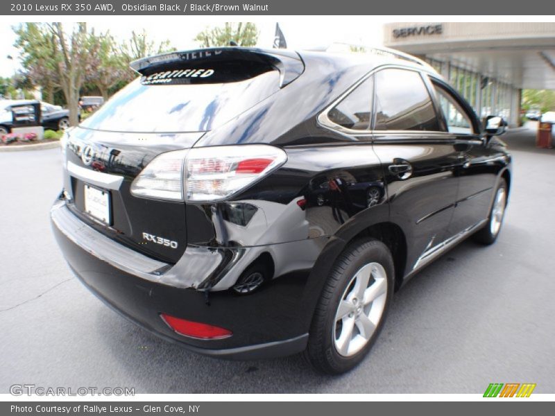 Obsidian Black / Black/Brown Walnut 2010 Lexus RX 350 AWD