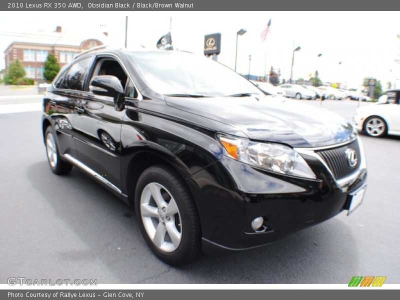 Obsidian Black / Black/Brown Walnut 2010 Lexus RX 350 AWD