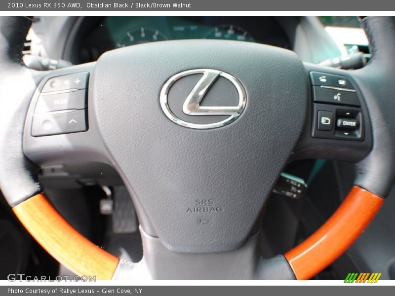 Obsidian Black / Black/Brown Walnut 2010 Lexus RX 350 AWD