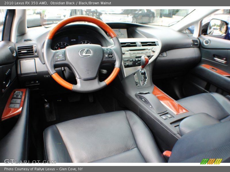 Obsidian Black / Black/Brown Walnut 2010 Lexus RX 350 AWD