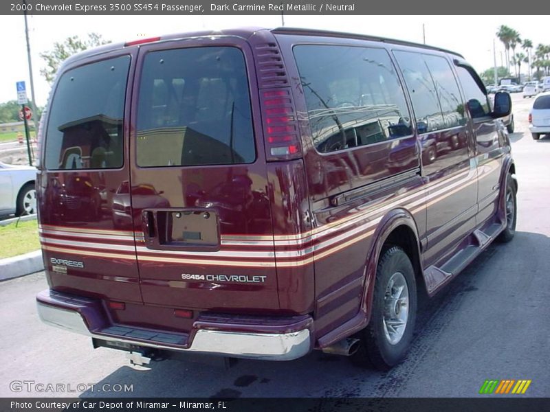 Dark Carmine Red Metallic / Neutral 2000 Chevrolet Express 3500 SS454 Passenger