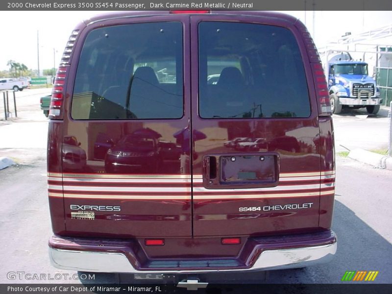 Dark Carmine Red Metallic / Neutral 2000 Chevrolet Express 3500 SS454 Passenger