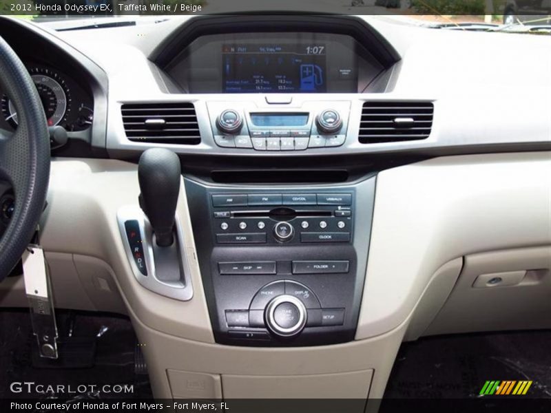 Taffeta White / Beige 2012 Honda Odyssey EX