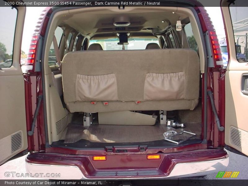 Dark Carmine Red Metallic / Neutral 2000 Chevrolet Express 3500 SS454 Passenger