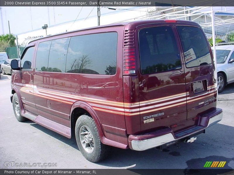 Dark Carmine Red Metallic / Neutral 2000 Chevrolet Express 3500 SS454 Passenger