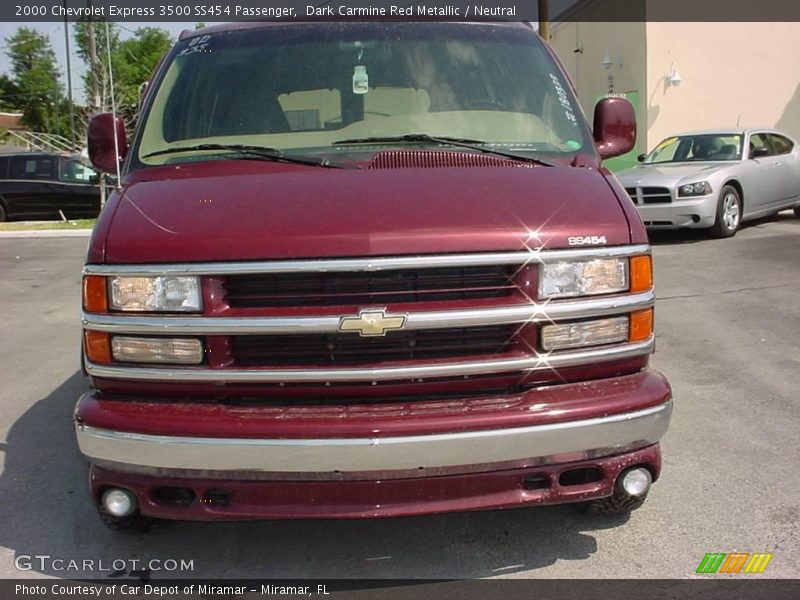 Dark Carmine Red Metallic / Neutral 2000 Chevrolet Express 3500 SS454 Passenger