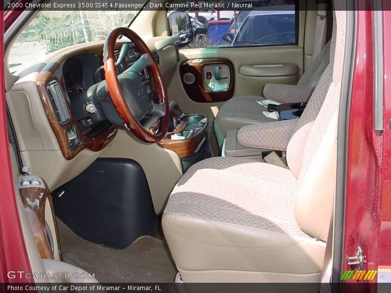 Dark Carmine Red Metallic / Neutral 2000 Chevrolet Express 3500 SS454 Passenger