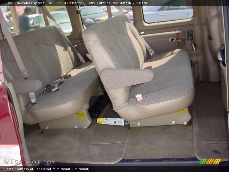 Dark Carmine Red Metallic / Neutral 2000 Chevrolet Express 3500 SS454 Passenger