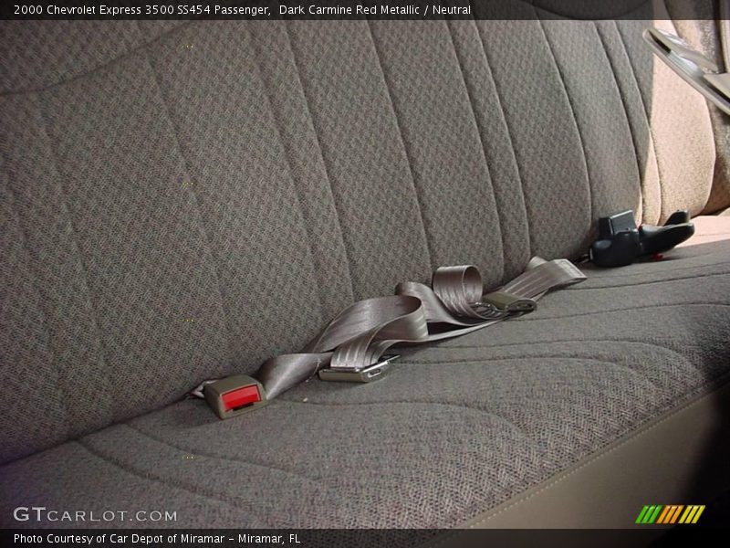 Dark Carmine Red Metallic / Neutral 2000 Chevrolet Express 3500 SS454 Passenger