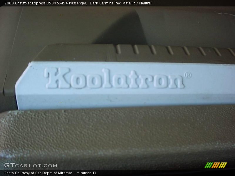 Dark Carmine Red Metallic / Neutral 2000 Chevrolet Express 3500 SS454 Passenger