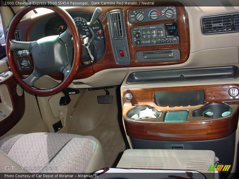 Dark Carmine Red Metallic / Neutral 2000 Chevrolet Express 3500 SS454 Passenger