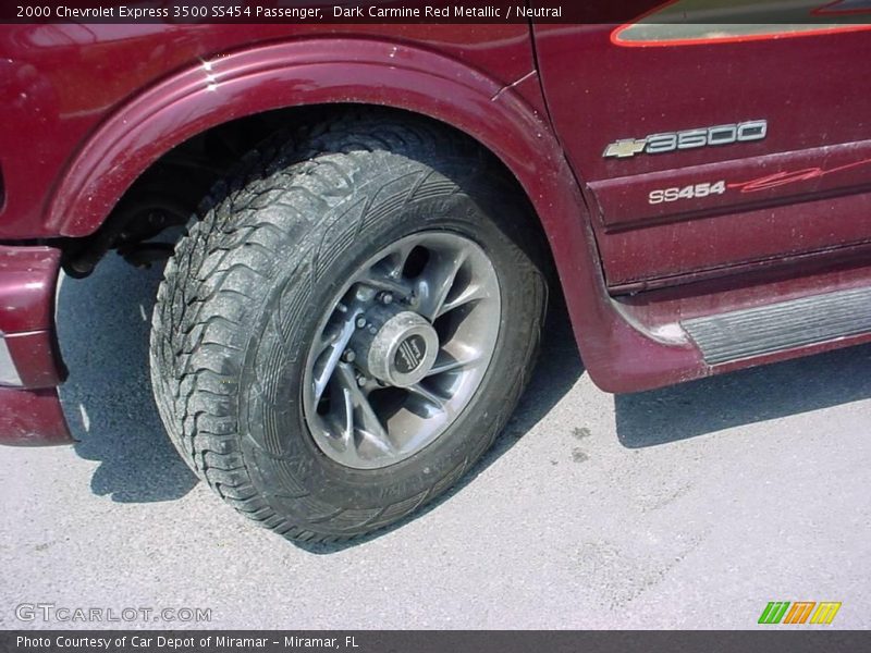 Dark Carmine Red Metallic / Neutral 2000 Chevrolet Express 3500 SS454 Passenger