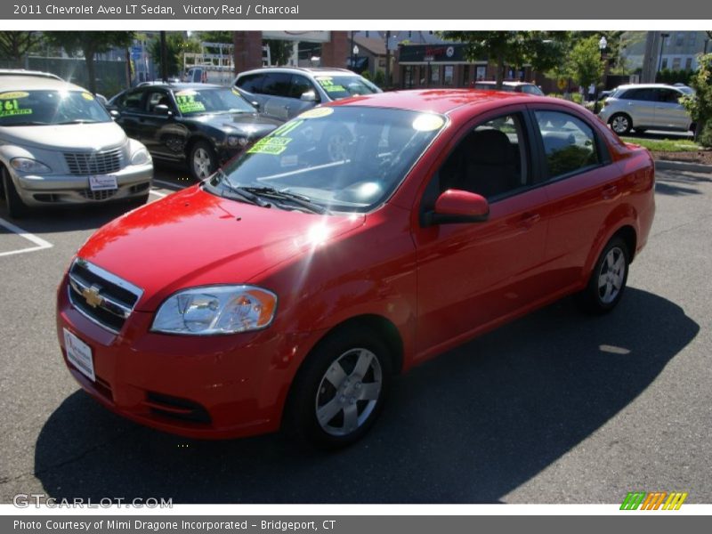 Victory Red / Charcoal 2011 Chevrolet Aveo LT Sedan